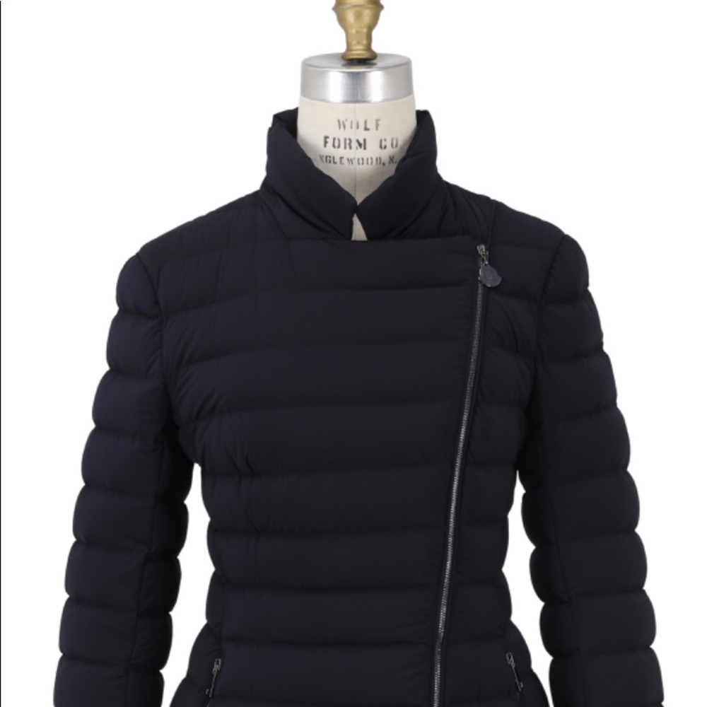 Moncler Anastasia Puffer Coat with Asymmetric Zip